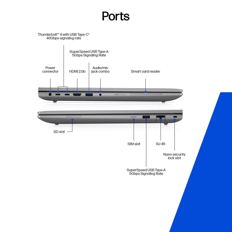 HP ZBook Intel Core Ultra 7 32GB RAM 1TB SSD 32 Inch Windows 11 Pro Laptop