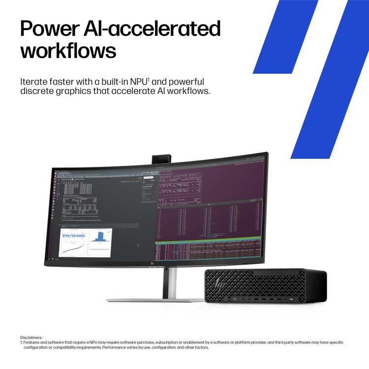 Z2 SFF G1i Workstation Desktop PC, Windows 11 Pro, Intel Core™ Ultra 7, 32GB RAM, 1TB SSD, NVIDIA RTX™ A400