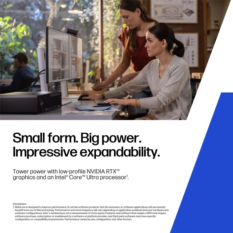 Z2 SFF G1i Workstation Desktop PC, Windows 11 Pro, Intel Core™ Ultra 7, 32GB RAM, 1TB SSD, NVIDIA RTX™ A1000