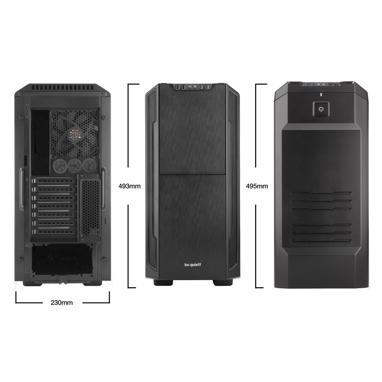 Be Quiet! Silent Base 600 Gaming Case with Window ATX Inc 2 x Pure Wings 2 Fans Black