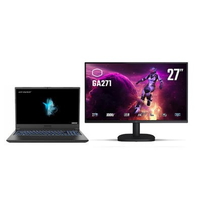Medion Erazer Crawler E10 15.6" FHD Windows 11 Home Gaming Laptop with Cooler Master GA271 27" QHD Monitor 