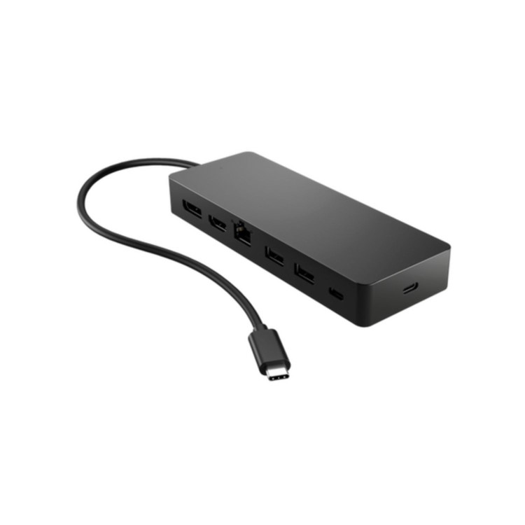 HP USB-C Multiport Hub with Wireless Keyboard & Mouse Combo and Poly Blackwire 3220 USB Headset
