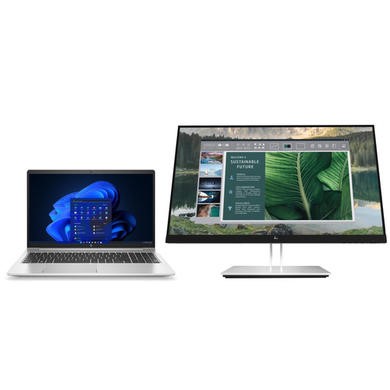 HP ProBook 450 G9 15.6 " Windows 10 Pro Laptop with HP E24U G4 23.8"  FHD Monitor