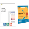Microsoft Office Home &amp; Student 2019 with Norton 360 Security - 3 Devices Bundle 