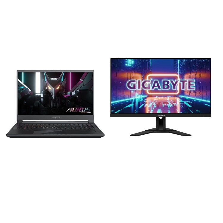 Bundle of GIGABYTE AORUS 15X Gaming Laptop and GIGABYTE M28U 28" IPS 4K UHD Gaming Monitor