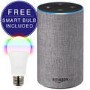 Amazon Echo 2nd Gen Smart Hub Heather Grey with FREE E27 Smart Bulb