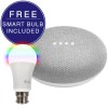 Google Home Mini - Smart Speaker Chalk with FREE B22 Smart Bulb