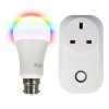 electriQ B22 Smart bulb and Wi-Fi plug Bundle 