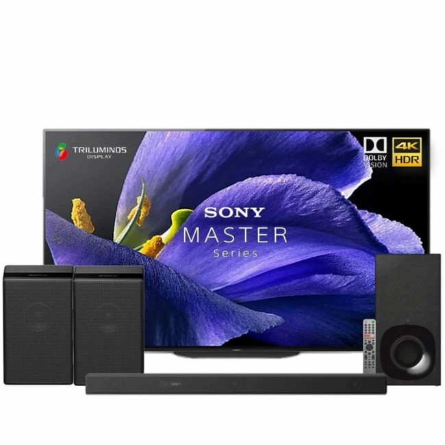 Sony MASTER 55" 4K Ultra HD Android Smart OLED TV with Soundbar Wireless Subwoofer & 2 Wireless Speakers