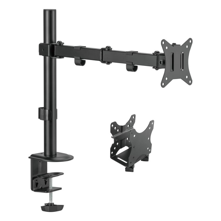 electriQ Single Monitor Arm + PC Mount