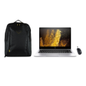 BUN/T1/840G6i716GB256GBW10P/93455 Refurbished HP EliteBook 840 G6 Ultrabook 14 Inch Laptop with Laptop Backpack and Genius NX-7000 Wireless Mouse Black