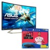ASUS VA326HR 32&quot; Full HD 144Hz Curved Monitor with Sony PS4 500GB FIFA 20 + 2 x DualShock Controller Bundle