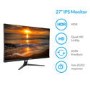 electriQ 27" QHD 1440p 95Hz FreeSync HDR Monitor with Single Monitor Arm