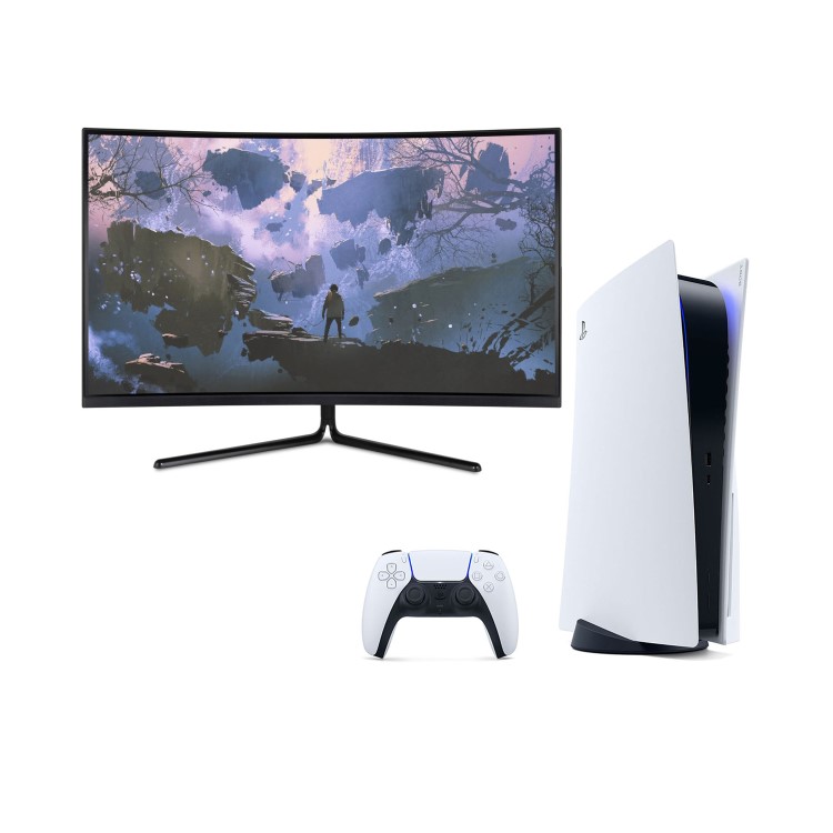 Sony PlayStation 5 Console 1TB with 31.5" 4K Gaming Monitor