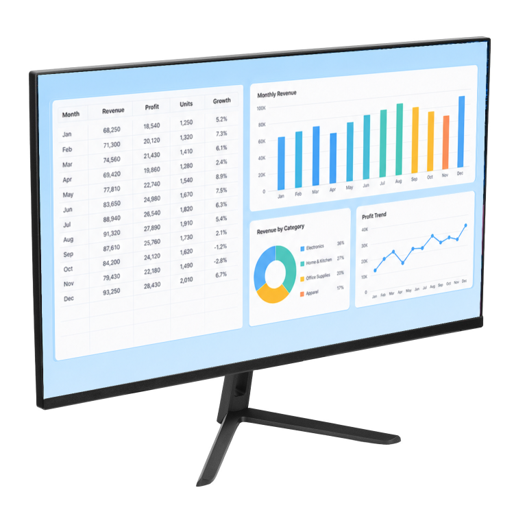 electriQ 24'' Fast IPS Full HD Business Monitor