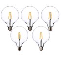 BUN/iQ-wifIFILCE27/78181 electriQ Smart Filament Bulb Large Round E27 Clear 5w - 5 Pack