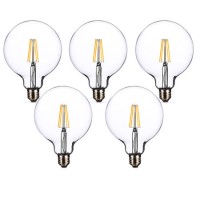 electriQ Smart Filament Bulb Large Round E27 Clear 5w - 5 Pack electriQ Smart Filament Bulb Large Round E27 Clear 5w - 5 Pack