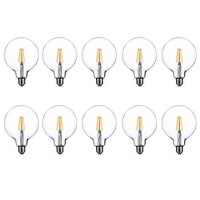 electriQ Smart Filament Bulb Large Round E27 Clear 5w - 10 Pack