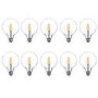 electriQ Smart Filament Bulb Large Round E27 Clear 5w - 10 Pack