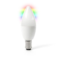 Box Opened electriQ Smart WIFI Candle LED Bulb with B15 bayonet base - Changeable colour Dimmable Pre-set timer - Compatible with Alexa Echo and Google Home Box Opened electriQ Smart WIFI Candle LED Bulb with B15 bayonet base - Changeable colour Dimmable Pre-set timer - Compatible with Alexa Echo and Google Home