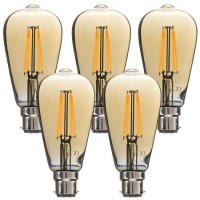 electriQ Smart dimmable Wifi filament bulb with B22 bayonet fitting - 5 Pack electriQ Smart dimmable Wifi filament bulb with B22 bayonet fitting - 5 Pack