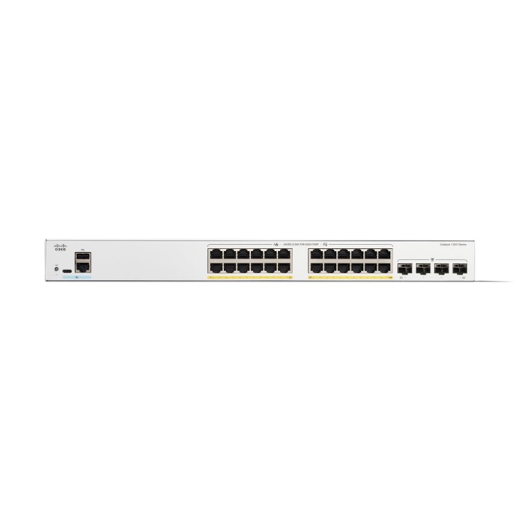 Cisco Catalyst 1200 24-Port PoE+ Smart L3 Rack-mountable Managed Switch