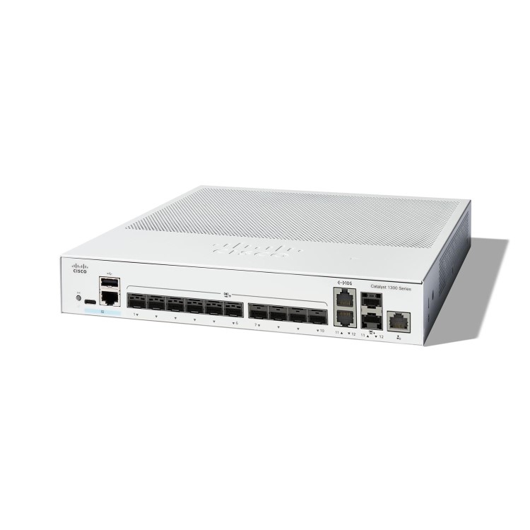 Cisco Catalyst 1300 Series 1300 10-Port 10Gigabit Base-Port SFP+ Smart L3 Rack-mountable Switch 