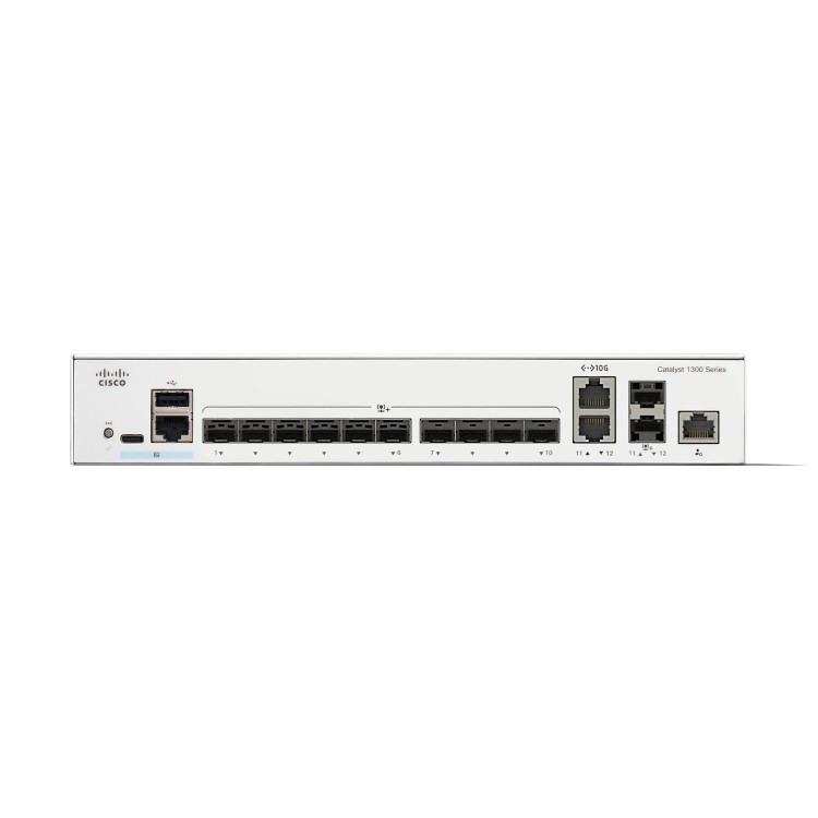 Cisco Catalyst 1300 Series 1300 10-Port 10Gigabit Base-Port SFP+ Smart L3 Rack-mountable Switch 