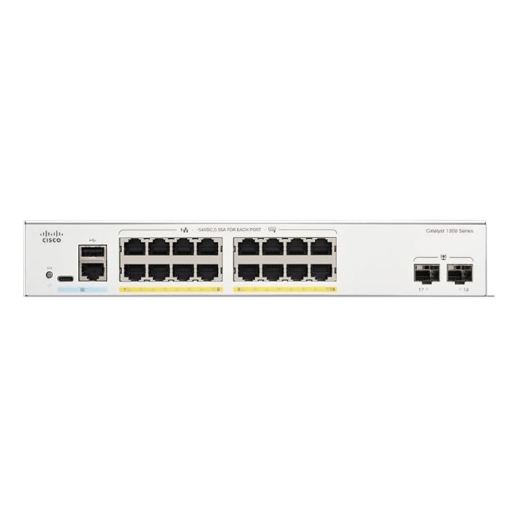Cisco Catalyst 1300 16p GE PoE 2x1G SFP Managed Switch