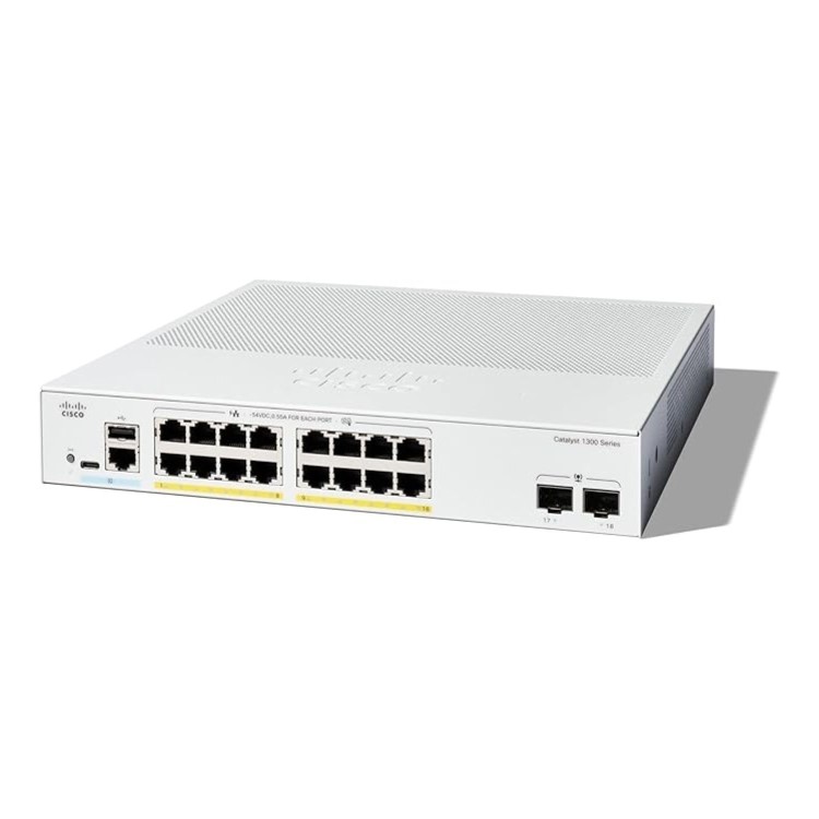 Cisco Catalyst 1300 16p GE PoE 2x1G SFP Managed Switch