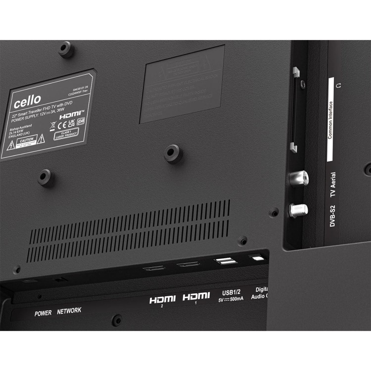 Cello 19 inch 12 Volt Traveller Smart Frameless TV Ultrafast WebOS