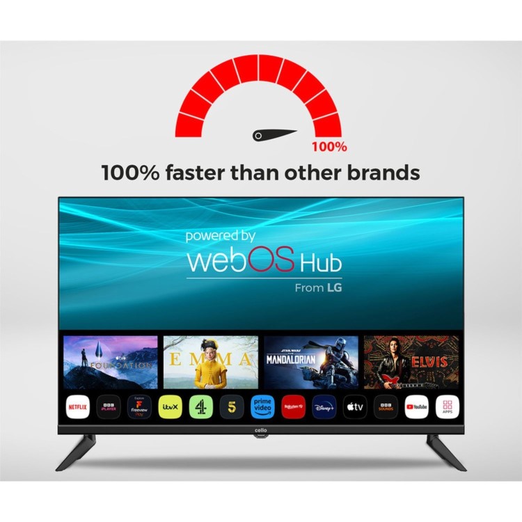 Cello 32 inch 12 VoltSmart Frameless TV Ultrafast WebOS