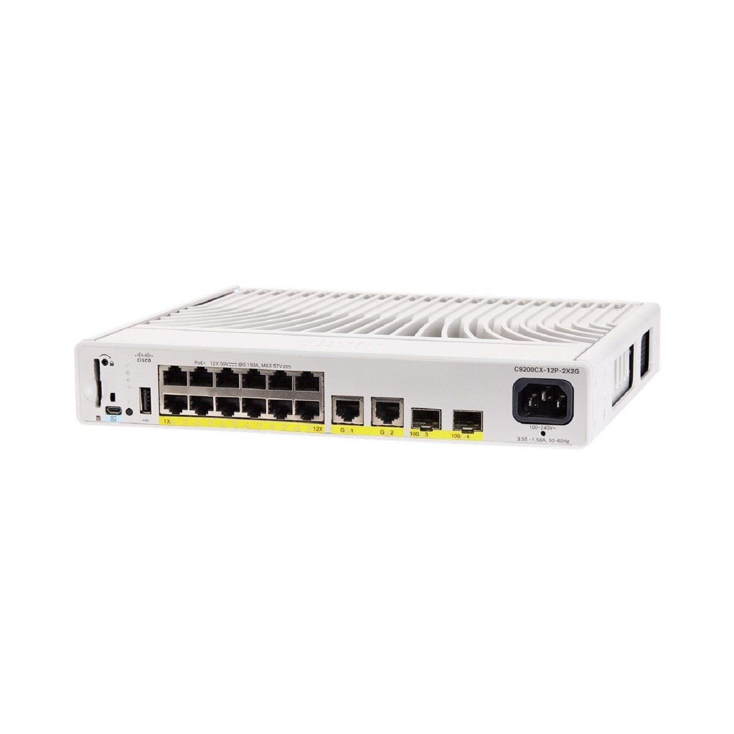 Cisco Catalyst C9200CX-12P-2X2G-A 12-Port PoE+ Rack-mountable Managed Switch