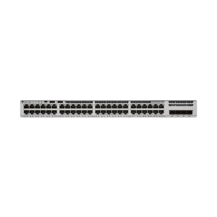 Cisco Catalyst 9200L - Network Essentials - switch - L3 - 48 x 10/100/1000 (PoE+) + 4 x Gigabit SFP (uplink) - rack-mountable - PoE+ (370 W)