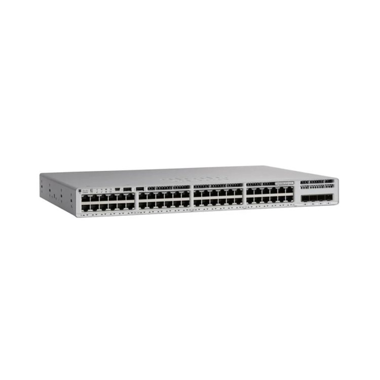 Cisco Catalyst 9200L - Network Essentials - switch - L3 - 48 x 10/100/1000 (PoE+) + 4 x Gigabit SFP (uplink) - rack-mountable - PoE+ (370 W)