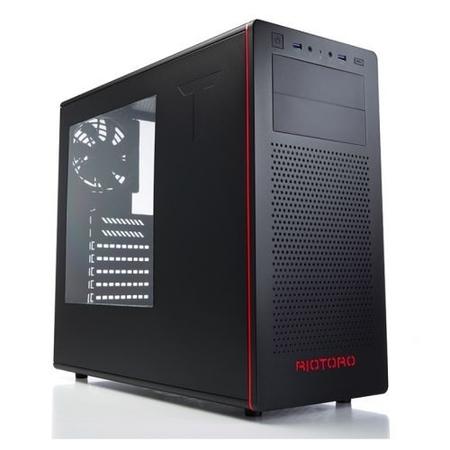 Riotoro CR480 Mid Tower ATX Case - Black & Red