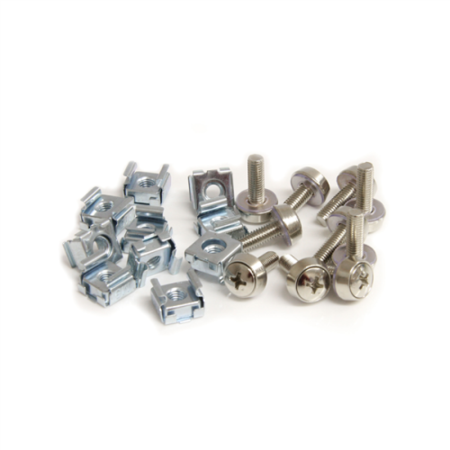 100 Pkg M5 Mounting Screws and Cage Nuts for Server Rack Ca