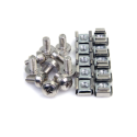 CABSCREWM62 100 Pkg M6 Mounting Screws and Cage Nuts for Server Rack Ca