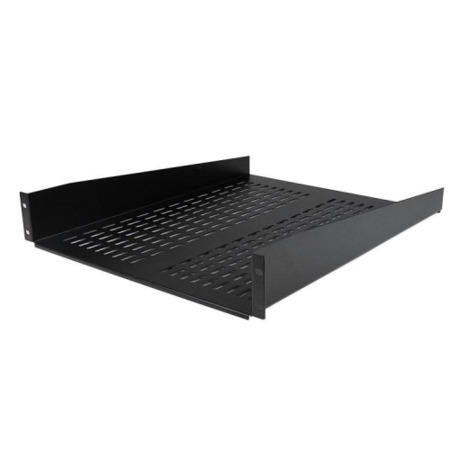 Black Vented Universal Server Rack Cabinet Shelf 22" Deep