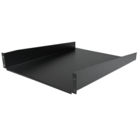 Black Standard Universal Server Rack Cabinet Shelf 22" Deep