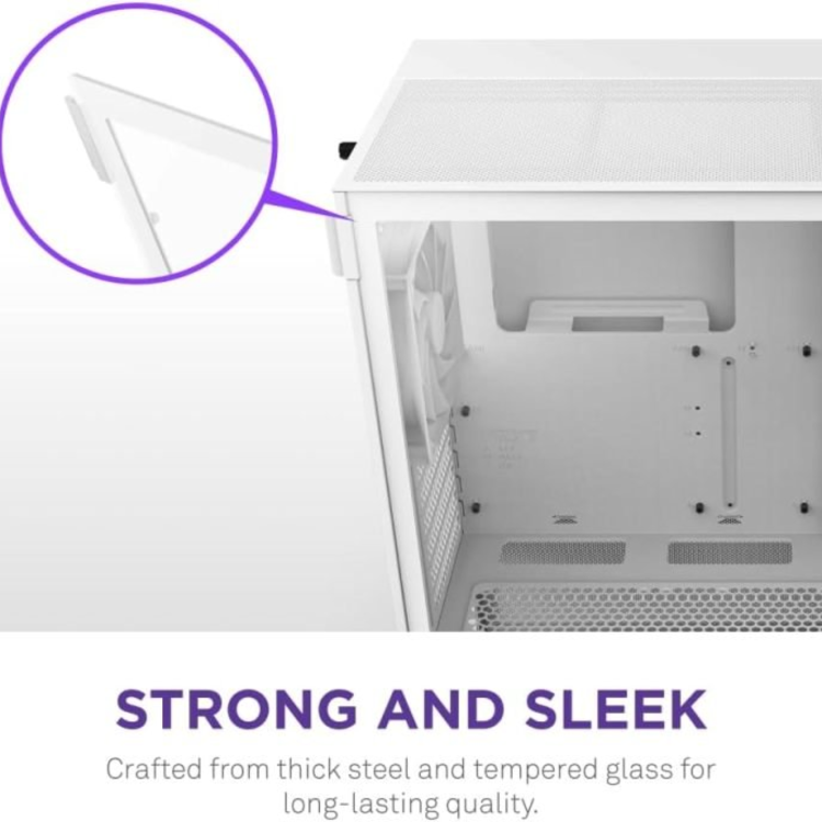 NZXT H5 Flow Mid Tower PC Case White