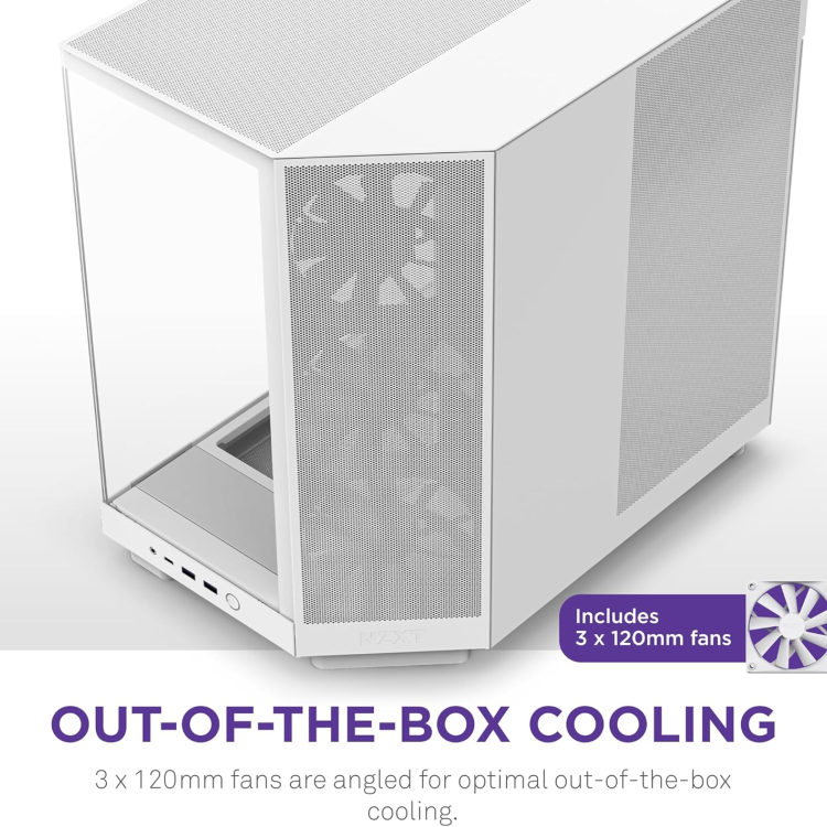 NZXT H6 Flow Mid Tower PC Case White