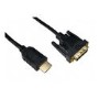 OEM 2 Meter Black HDMI M - DVI-D Cable Gold