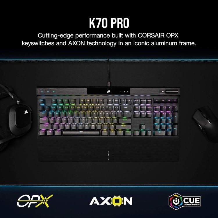 Corsair K70 PRO RGB Wired Optical Mechanical Gaming Keyboard Black