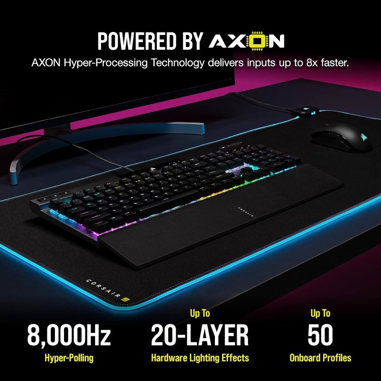 Corsair K70 PRO RGB Wired Optical Mechanical Gaming Keyboard Black