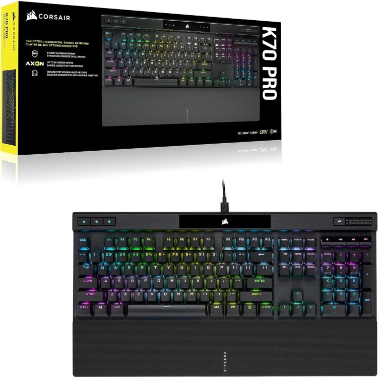 Corsair K70 PRO RGB Wired Optical Mechanical Gaming Keyboard Black