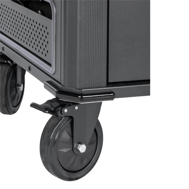 Charging Cart - Push Handle Handle - 4 Casters - 30 Devices Chromebooks iPad and Android Tablets Laptop and Notebook Computers