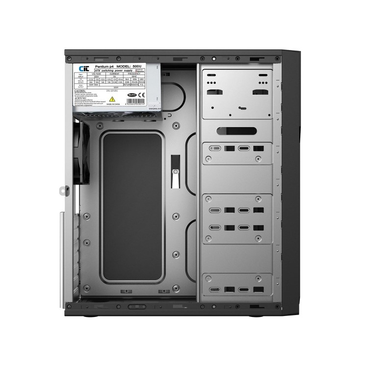 CIT Classic Black Midi ATX Case 500w PSU