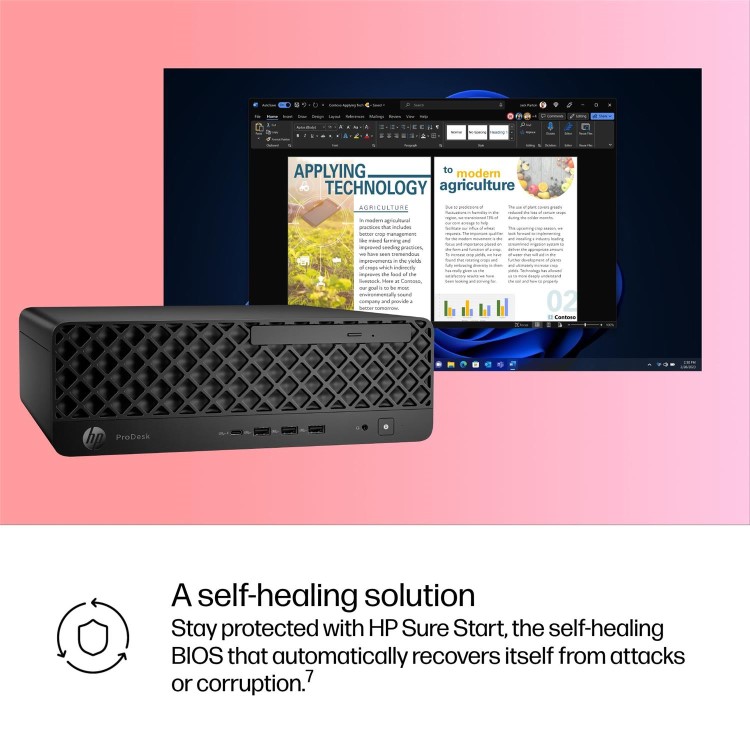 HP ProDesk 4 SFF G1i AI Intel Core Ultra 5 235 8GB RAM 256GB SSD Windows 11 Pro Desktop PC