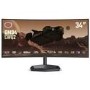 Cooler Master GM34-CWQ2-EK 34" WQHD 165hz Quantum Dot VA Curved Gaming Monitor